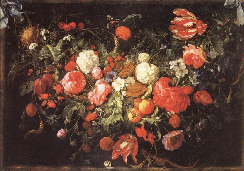 Jan Davidsz. de Heem A Festoon of Flowers and Fruit China oil painting art